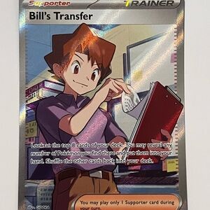Bill's Transfer Trainer Card Pokemon with Holder